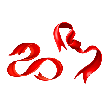 红色绸带