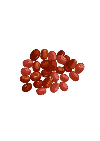 卡通红豆