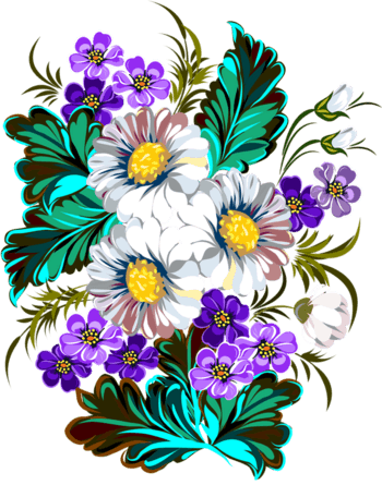 花团锦簇简笔画彩色图片