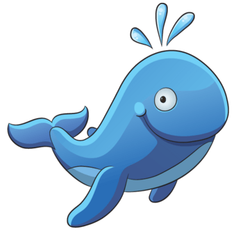 卡通海洋动物鲸鱼