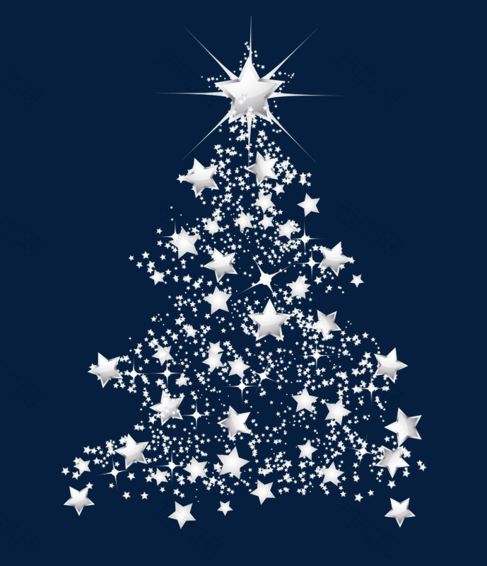 圣诞树圣诞雪花星星
