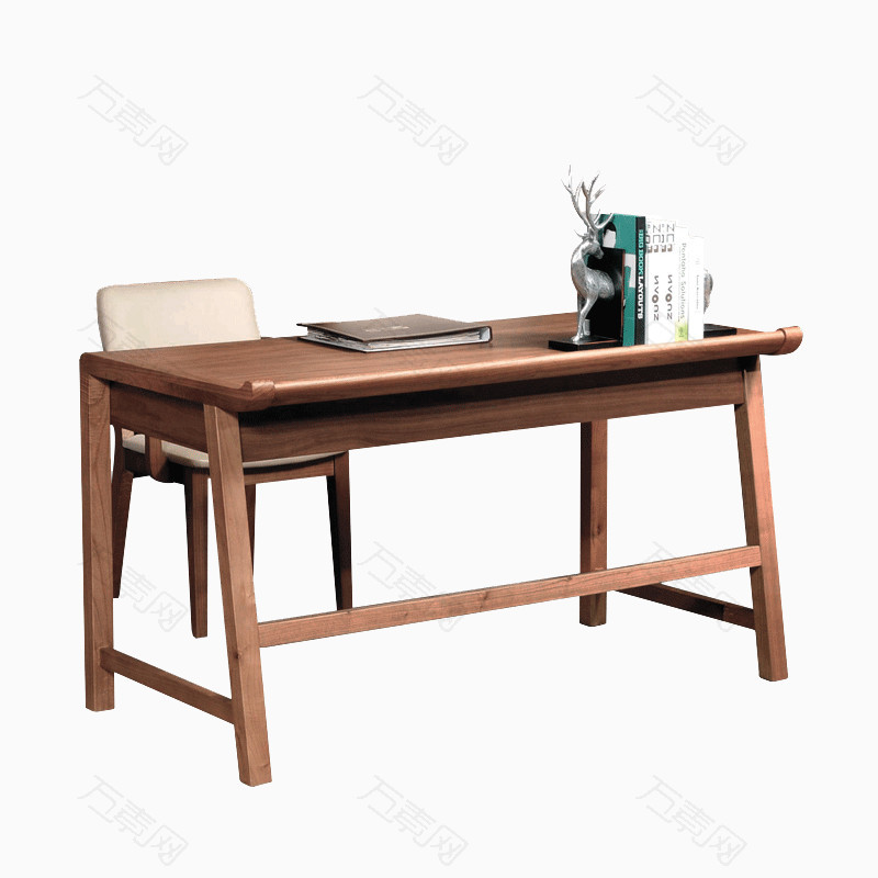 书桌电脑桌写字台原木桌椅
