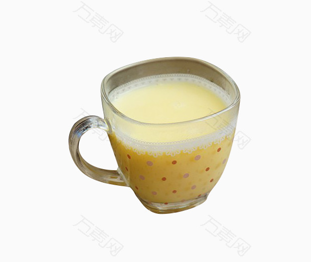 斑点花纹杯玉米汁