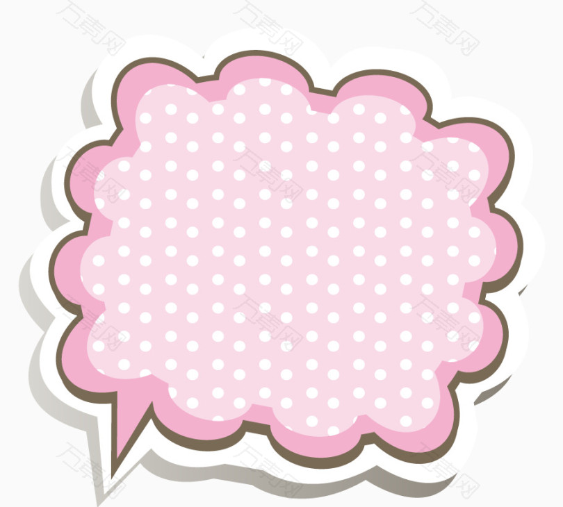 粉色对话框标贴
