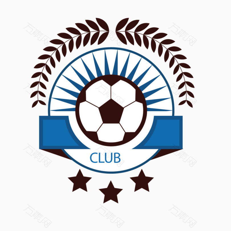 三颗星足球队logo