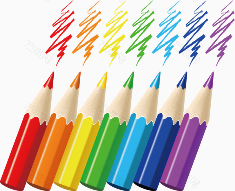 彩色铅笔开学季素材