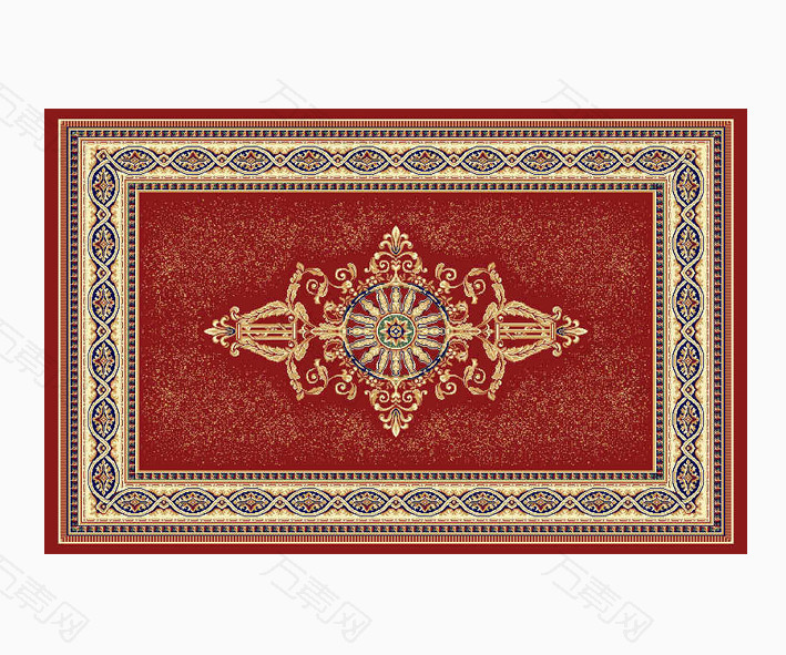 唯美欧式花纹地毯免费图片