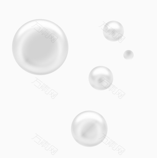 白色的卡通水泡泡