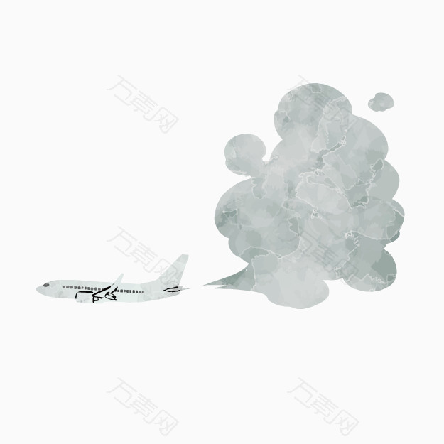 卡通飞机排污