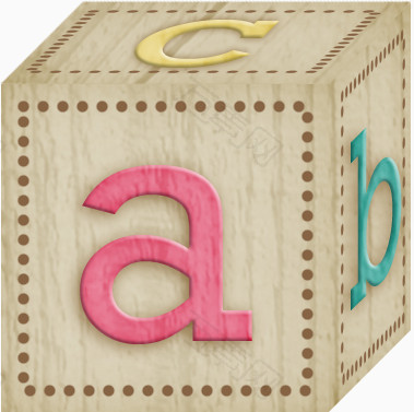 字母木质立方体