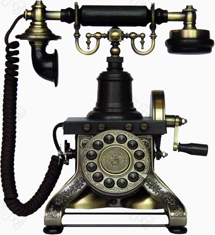 黑色复古电话机