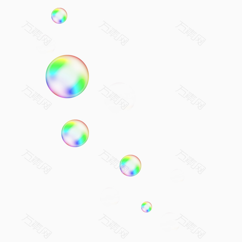 漂浮彩色气泡