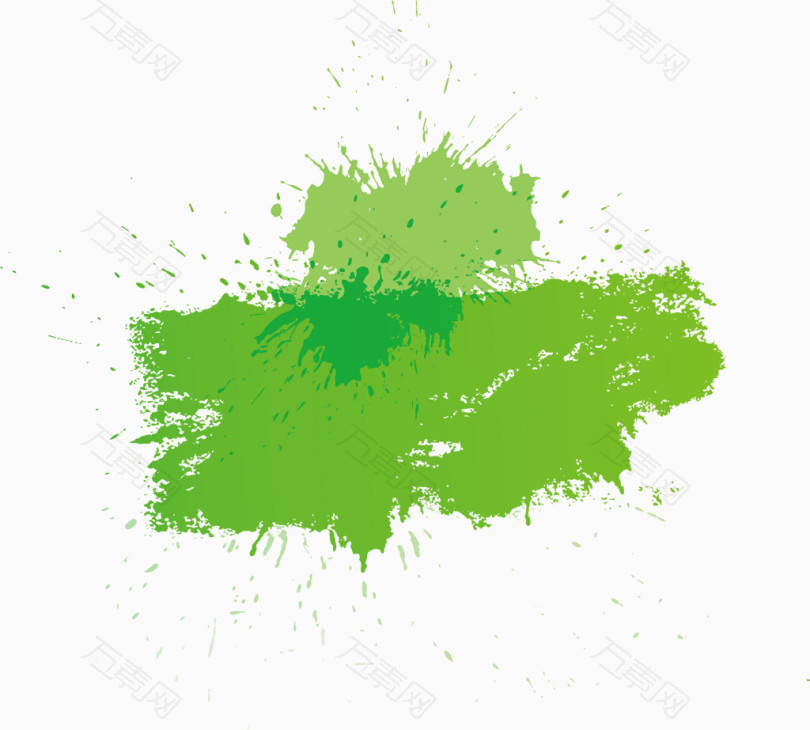 绿色泼墨矢量图