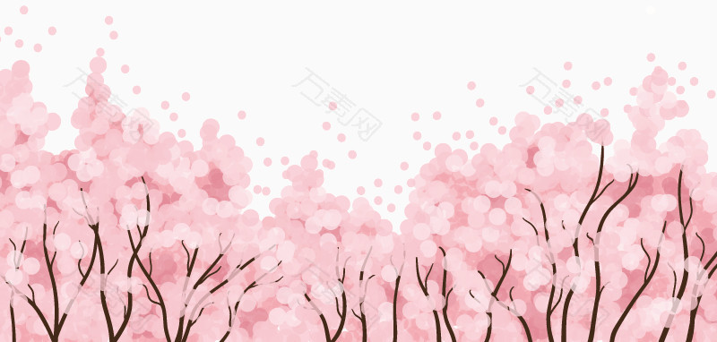 绚烂粉色樱花海