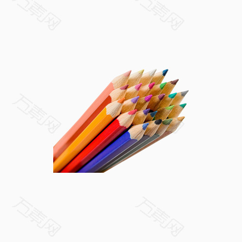 彩铅画笔花花彩色