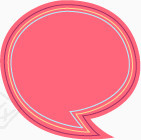纯色粉色细线边框泡泡对话框