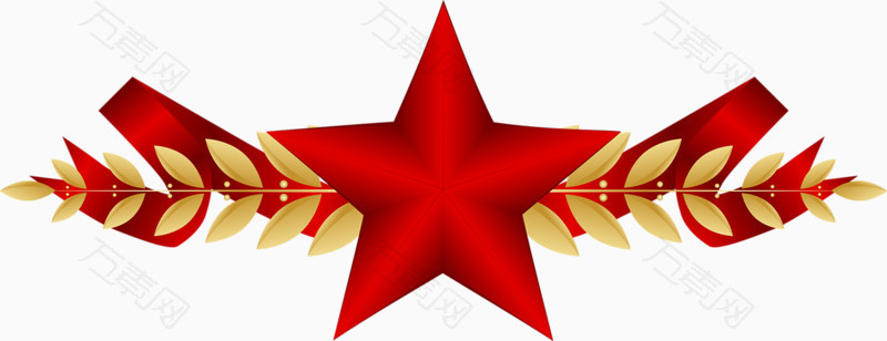 红色五角星徽章