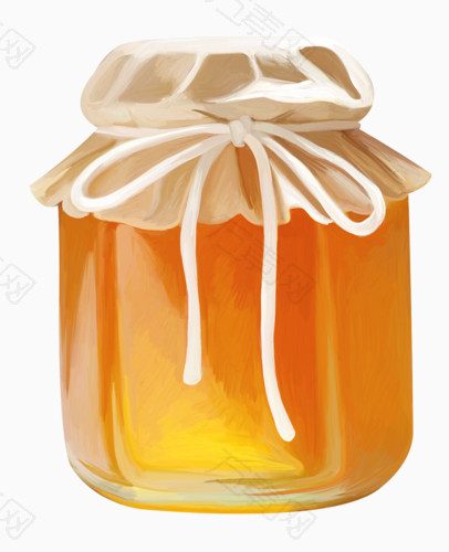 手绘蜂蜜罐子