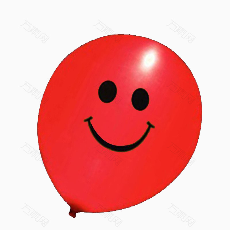 红色笑脸气球