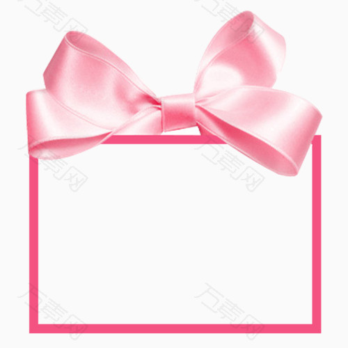 粉色蝴蝶结装饰的边框