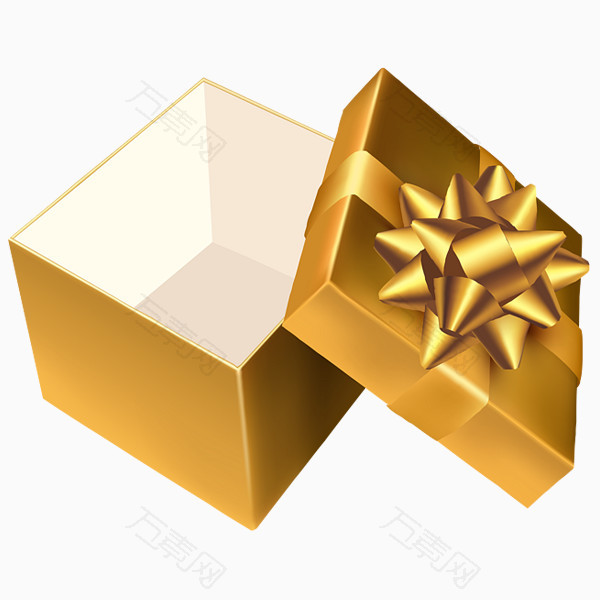 金黄色丝带礼盒