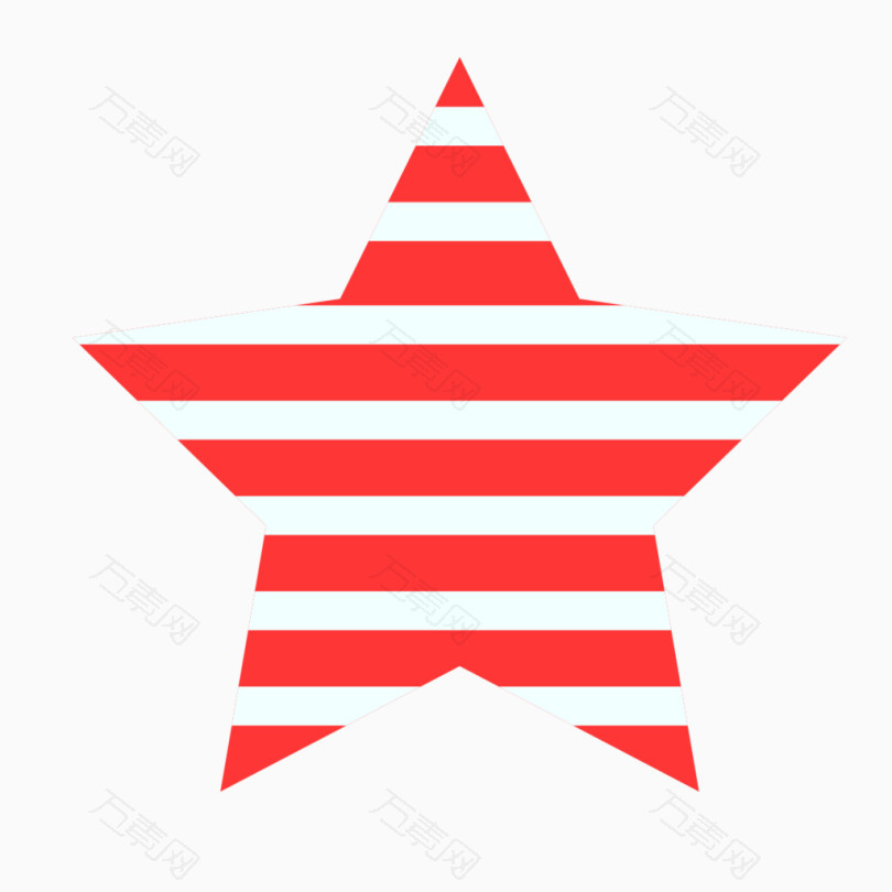 红色条纹五角星