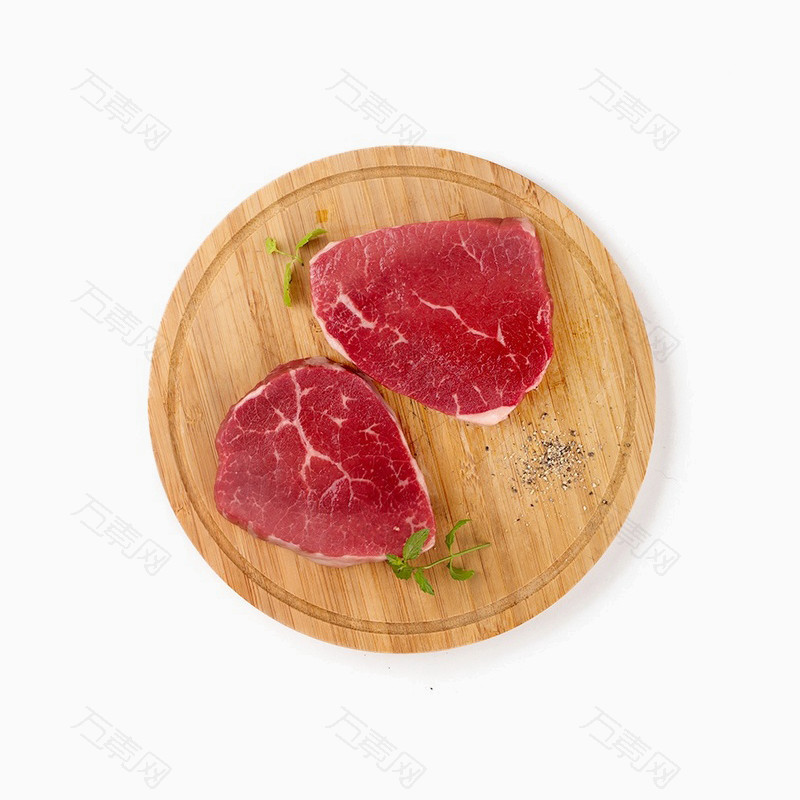 圆形木板肉
