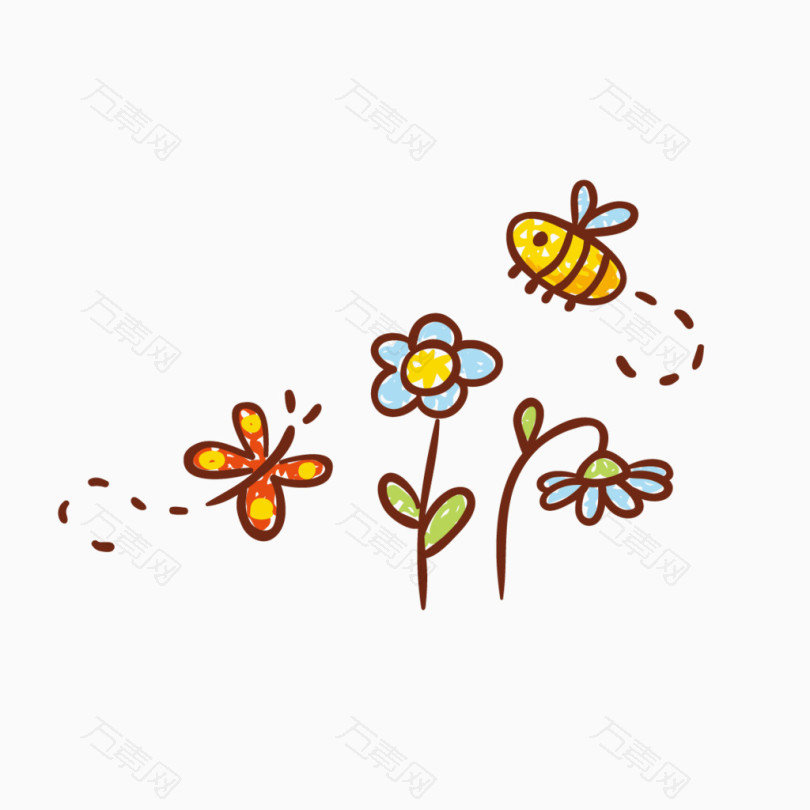 儿童画蜜蜂