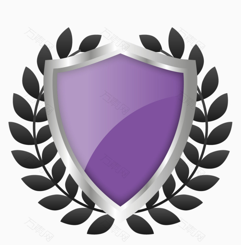 紫色金属盾牌