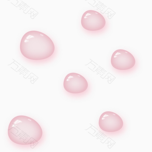 粉色水珠漂浮