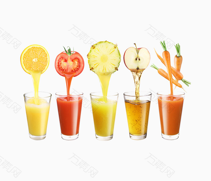多种水果的水果汁