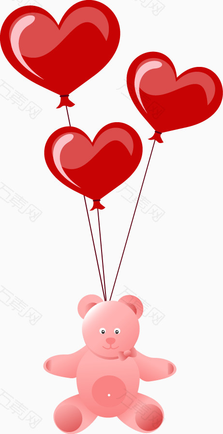 浪漫情人节心型气球
