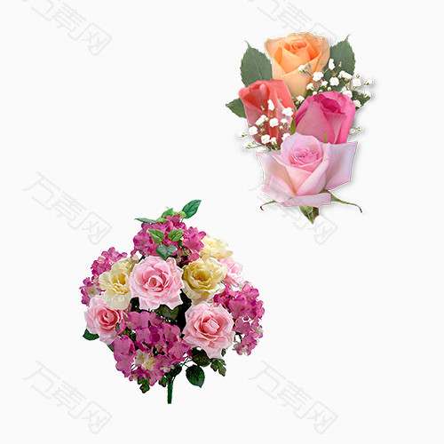 玫瑰花束装饰元素