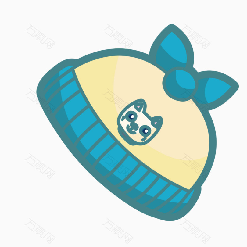 蓝色的婴儿帽图片