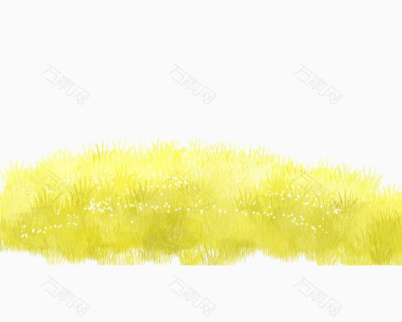 手绘黄色温馨草地
