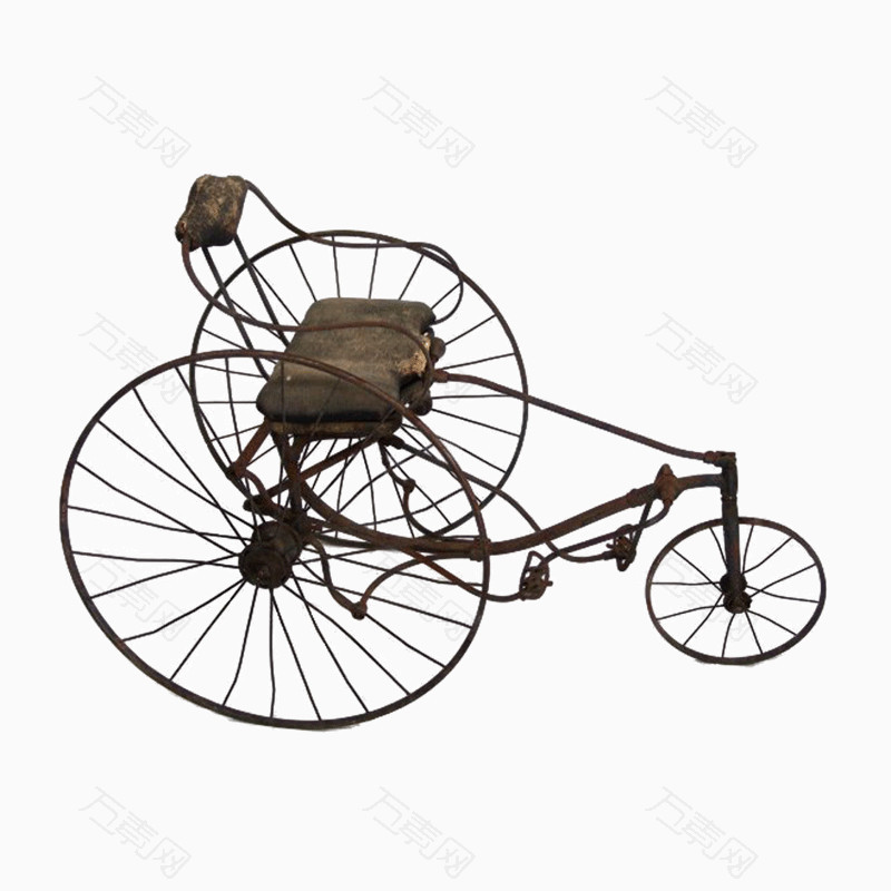 古老的单车人力车三轮车