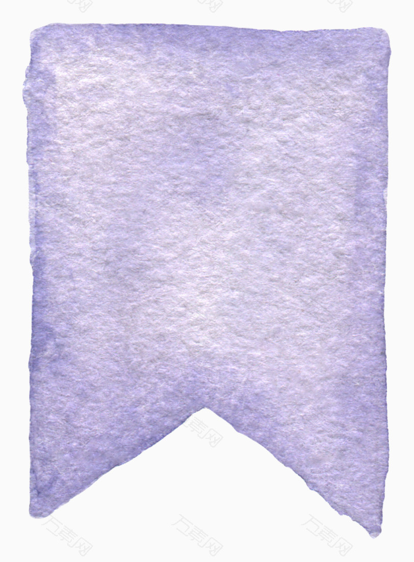 淡紫色旗帜形状水彩墨