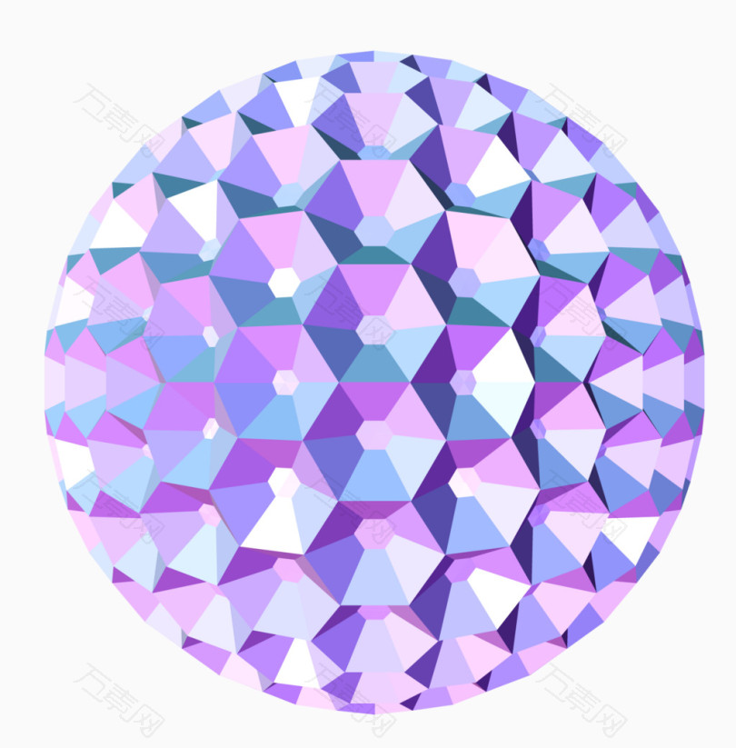 浪漫紫色镂空立体球体