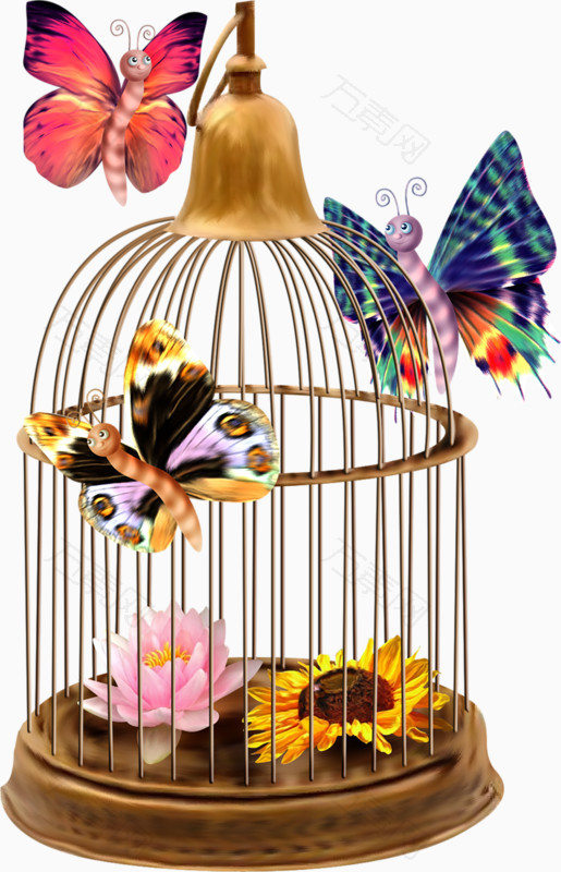 鸟笼和蝴蝶