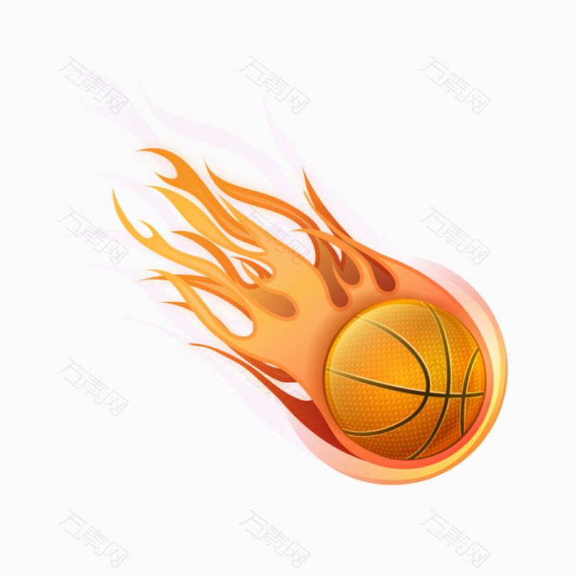 矢量火焰篮球