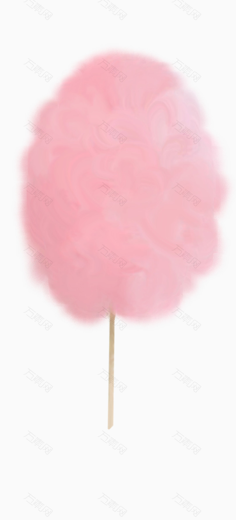 粉色手绘棉花糖