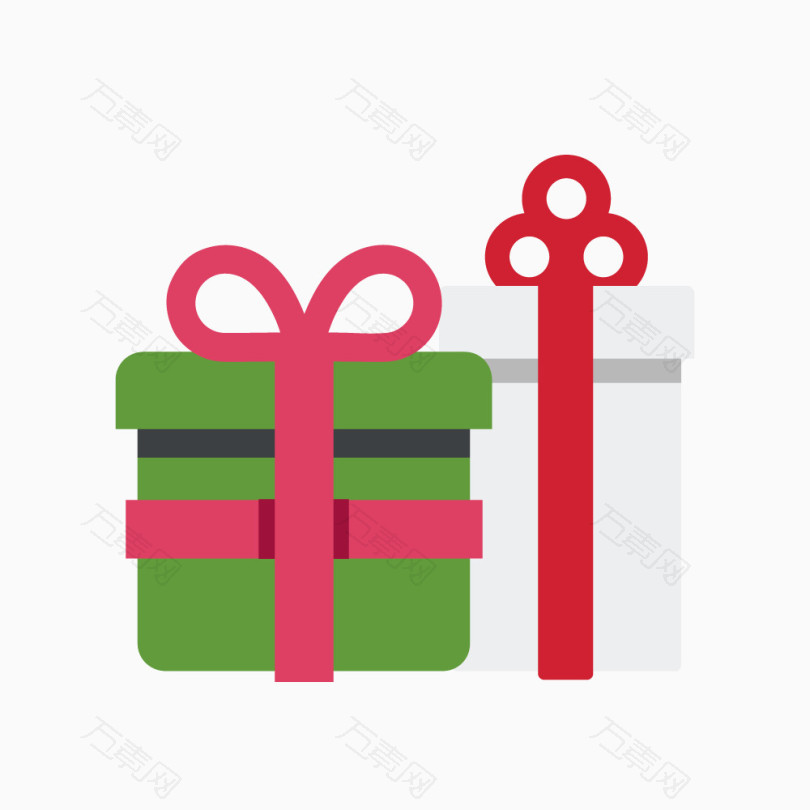 圣诞节绿色礼物盒