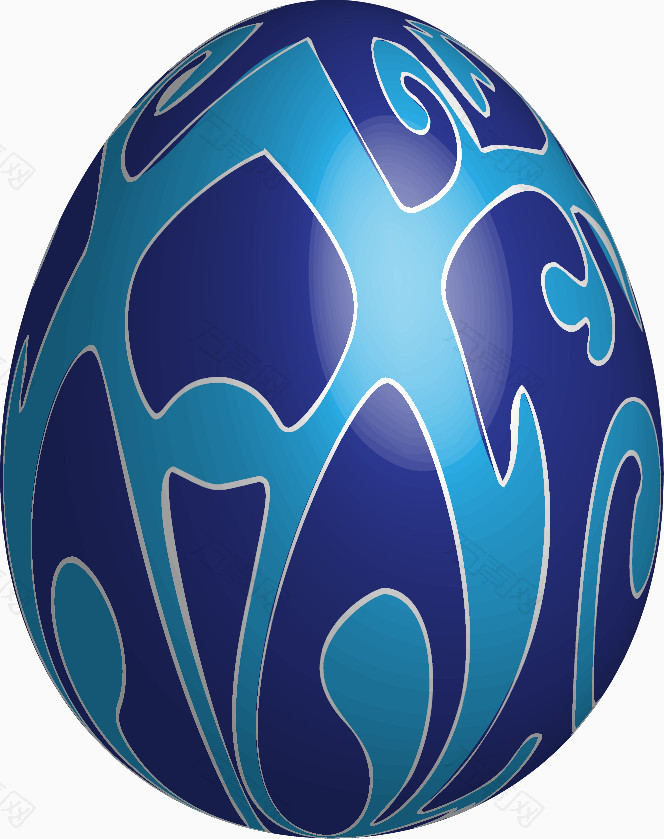 蓝色花纹彩蛋