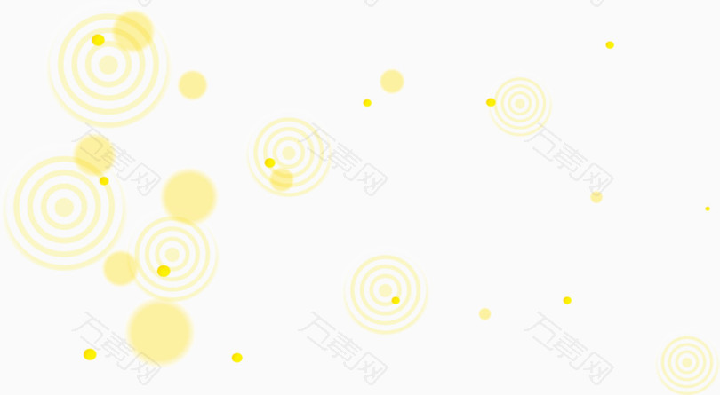 黄色圆点圆圈素材