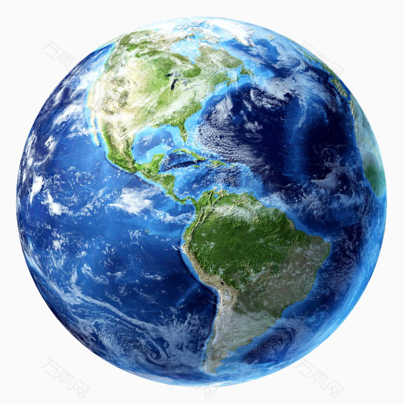 蓝色地球美洲俯视图