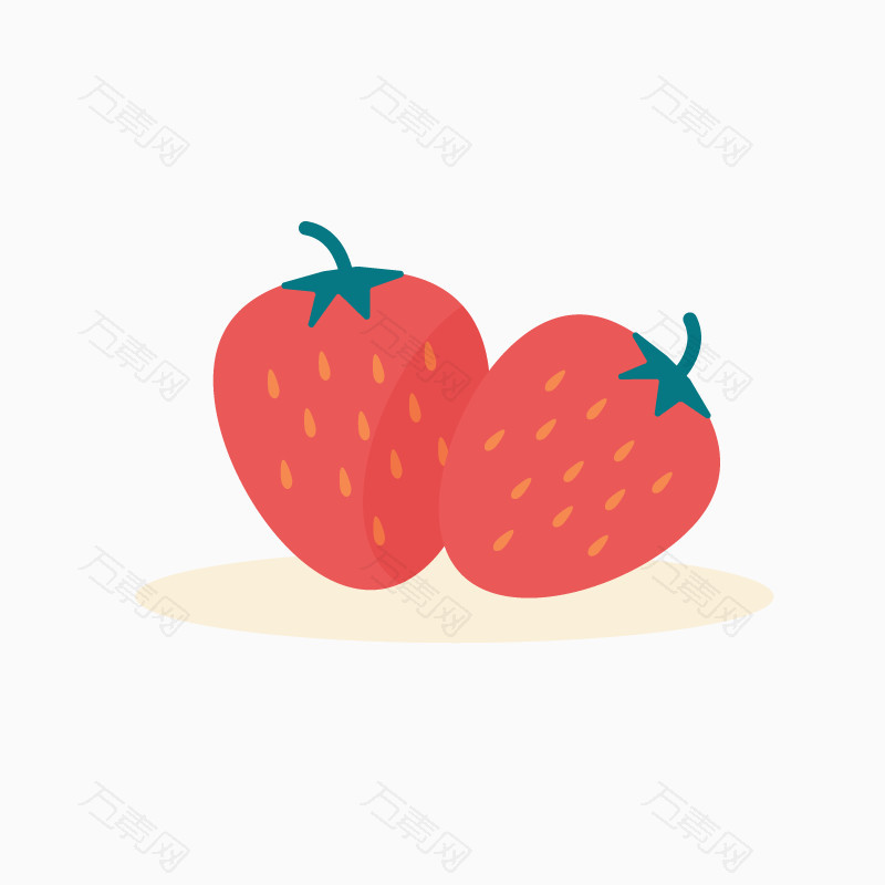 彩绘草莓水果