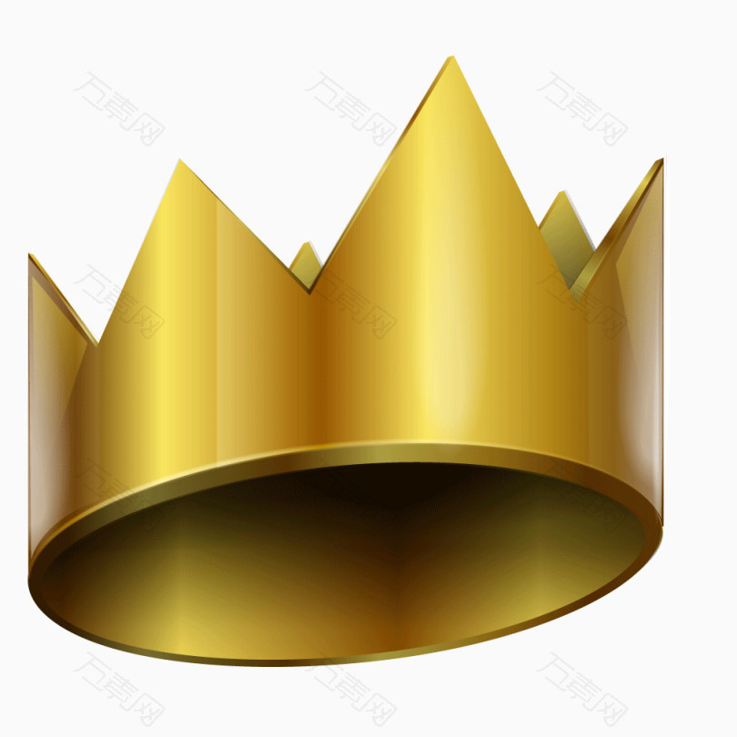 矢量欧美标签金色质感皇冠
