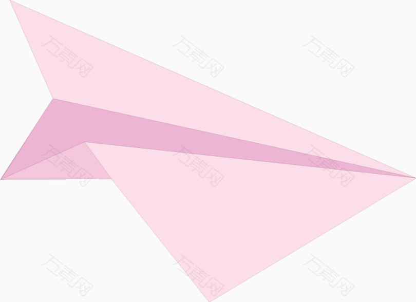 粉色飞机折纸