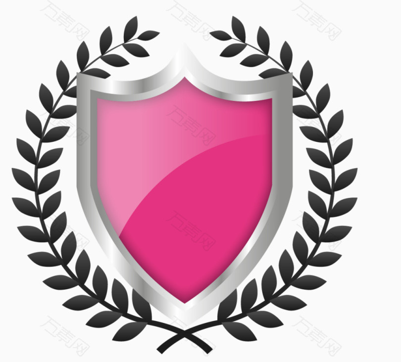 粉红色金属盾牌