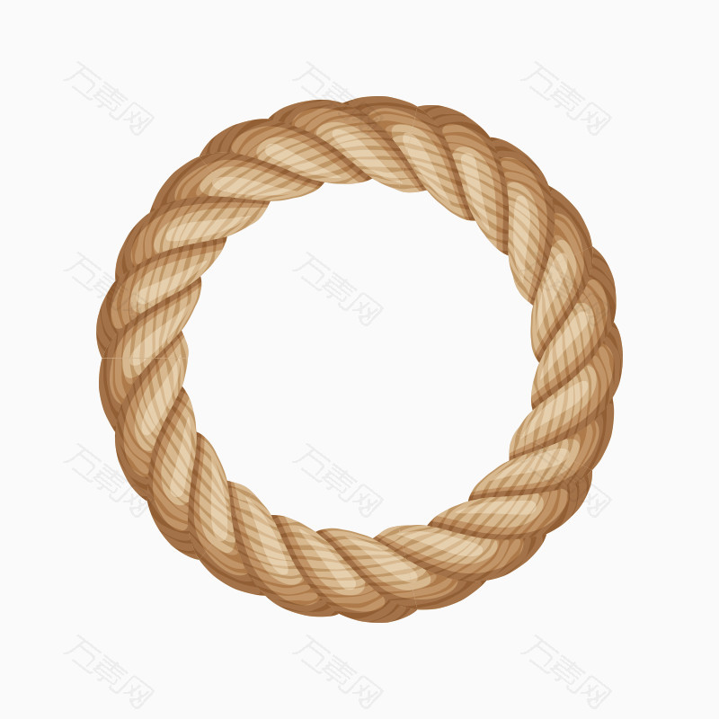 粗麻绳绳子圆环卡通装饰